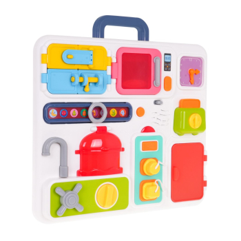 Multifunkcyjna Tablica Edukacyjna dla dzieci 18m+ Interaktywne efekty + Ruchome elementy + Akcesoria